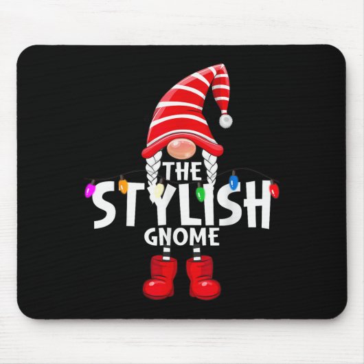 The Stylish Gnome Christmas Matching Pajama  Muismat (Voorkant)