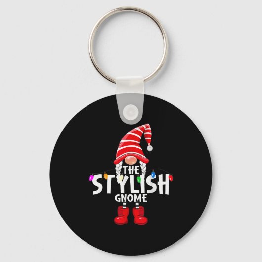 The Stylish Gnome Christmas Matching Pajama  Sleutelhanger (Voorkant)