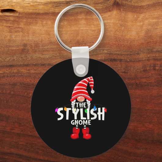 The Stylish Gnome Christmas Matching Pajama  Sleutelhanger (Voorkant)