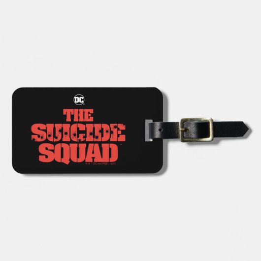 The Suicide Squad | Rood en Zwart Logo Bagagelabel (Voorkant horizontaal)