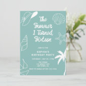 The Summer I Turned Sixteen 16th Birthday Party Kaart (Staand voorkant)