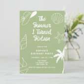 The Summer I Turned Sixteen 16th Birthday Party Kaart (Staand voorkant)