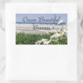 "The Summer Ocean Daisy" Rechthoekige Sticker (Tas)