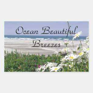 "The Summer Ocean Daisy" Rechthoekige Sticker