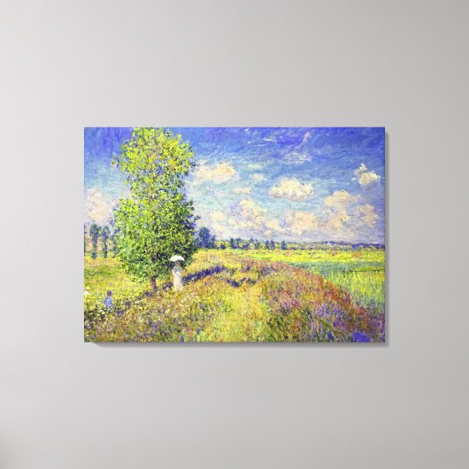 The Summer Poppy Field, door Claude Monet Canvas Afdruk (Voorkant)