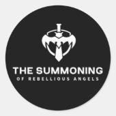 THE SUMMONING OF REBELLIOUS ANGELS  RONDE STICKER (Voorkant)