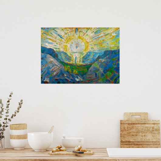 The Sun, 1912 van Edvard Munch Poster (Keuken)
