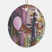 The Sun and Moon Pink Balloon, Singapore Keramisch Ornament (Links)