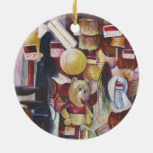 The Sun and Moon Pink Balloon, Singapore Keramisch Ornament (Achterkant)