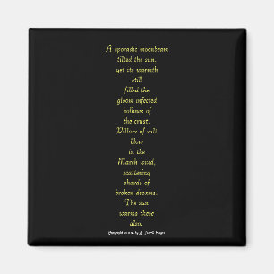 "The Sun God" Poem Magnet