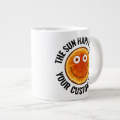 The Sun Personalized Custom Happy Face Giant Mug Grote Koffiekop (Voorkant rechts)