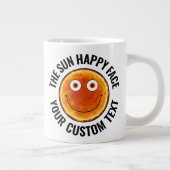 The Sun Personalized Custom Happy Face Giant Mug Grote Koffiekop (Rechts)
