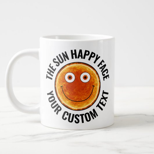 The Sun Personalized Custom Happy Face Giant Mug Grote Koffiekop (Links)