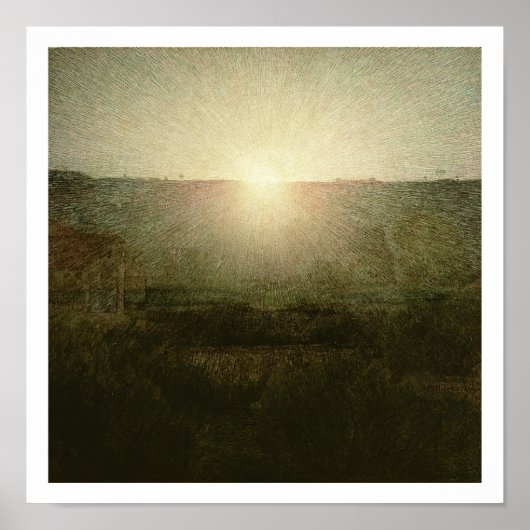 The Sun (Rising Sun) 1904 (olie op canvas) Poster (Voorkant)
