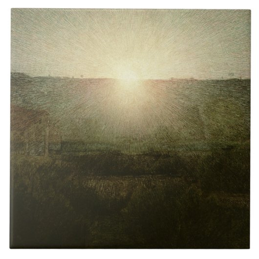 The Sun (Rising Sun) 1904 (olie op canvas) Tegeltje (Voorkant)