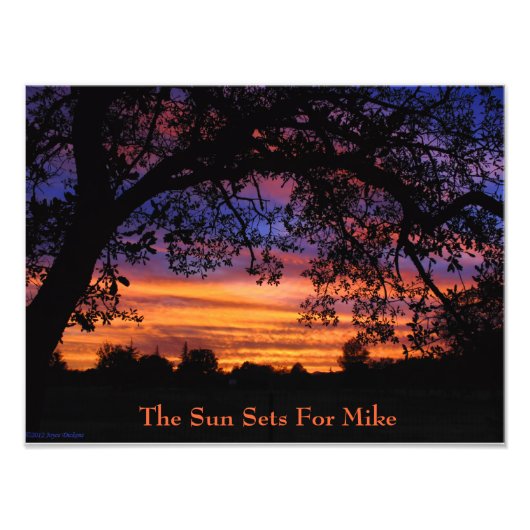 The Sun sets for Mike Foto Afdruk (Voorkant)