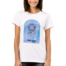 The Sun Tarot Kaart Art Graphic T-shirt – Mystiek