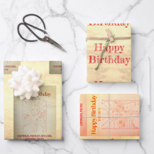 "The Sun" Tarot me verjaardag Inpakpapier Vel