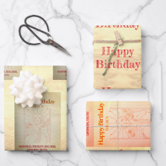 "The Sun" Tarot me verjaardag Inpakpapier Vel