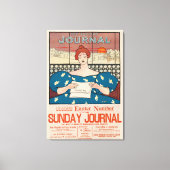 The Sunday Journal Newspapier Advertisement Canvas Afdruk (Voorkant)
