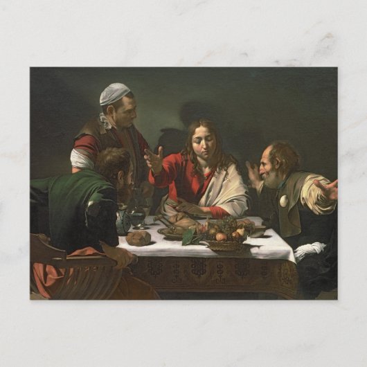 The Supper at Emmaus, 1601 2 Briefkaart (Voorkant)