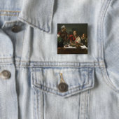 The Supper at Emmaus, 1601 2 Vierkante Button 5,1 Cm (In situ)
