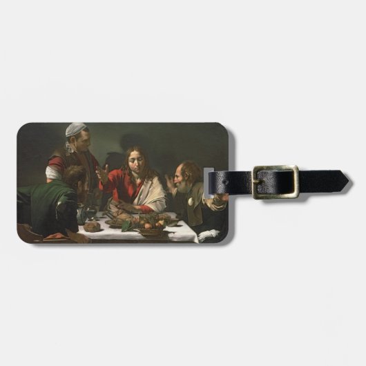 The Supper at Emmaus, 1601 (olie en tempera) Bagagelabel (Voorkant horizontaal)