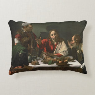 The Supper at Emmaus, 1601 (olie en tempera) Decoratief Kussen