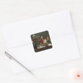 The Supper at Emmaus, 1601 (olie en tempera) Vierkante Sticker (Envelop)