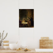 The Supper at in Emmaus, 1648 (olie op het paneel) Poster (Keuken)