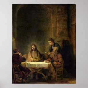 The Supper at in Emmaus, 1648 (olie op het paneel) Poster