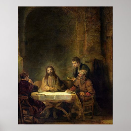 The Supper at in Emmaus, 1648 (olie op het paneel) Poster (Voorkant)