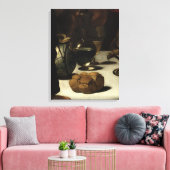 The Supper in Emmaus, 1601 Canvas Afdruk (Insitu (Woonkamer))