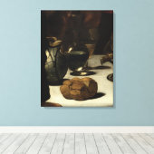 The Supper in Emmaus, 1601 Canvas Afdruk (Insitu (Houten vloer))