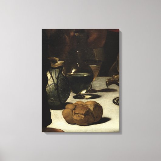 The Supper in Emmaus, 1601 Canvas Afdruk (Voorkant)