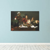 The Supper in Emmaus, 1601 Canvas Afdruk (Insitu (Houten vloer))