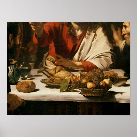The Supper in Emmaus, 1601 Poster (Voorkant)