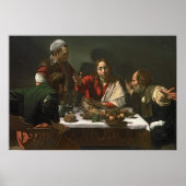 The Supper in Emmaus, 1601 Poster (Voorkant)