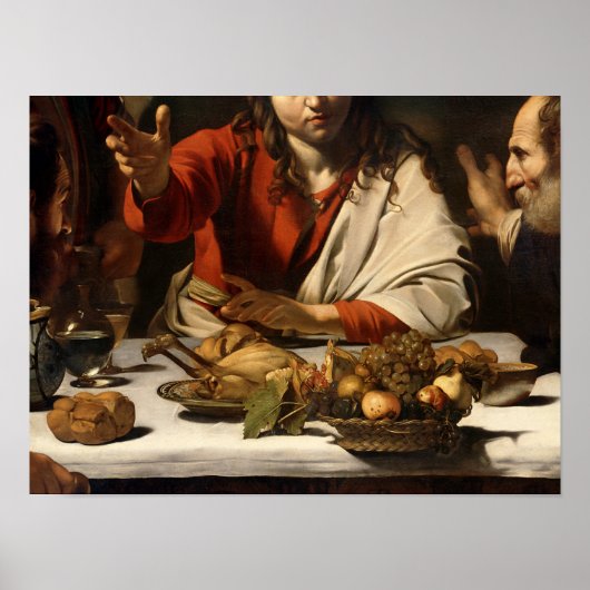 The Supper in Emmaus, 1601 Poster (Voorkant)