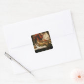 The Supper in Emmaus, 1601 Vierkante Sticker (Envelop)