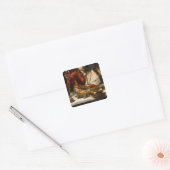 The Supper in Emmaus, 1601 Vierkante Sticker (Envelop)