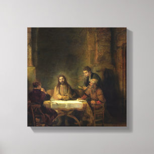 The Supper in Emmaus, 1648 Canvas Afdruk
