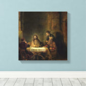 The Supper in Emmaus, 1648 Canvas Afdruk (Insitu (Houten vloer))