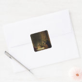 The Supper in Emmaus, 1648 Vierkante Sticker (Envelop)