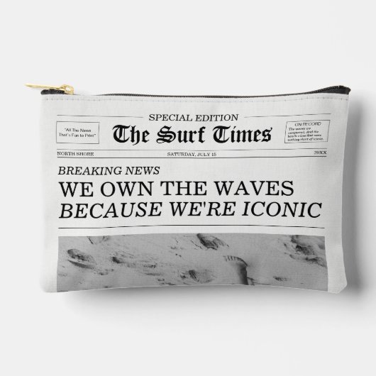 The Surf Times Krant Wij Beheersen de Golven Etui (Voorkant)