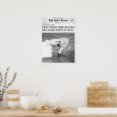 The Surf Times Newspaper She Owns The Waves Poster (Keuken)