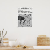 The Surf Times Newspaper We Own The Waves Poster (Keuken)