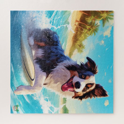 The Surfing Border Collie - Catch Waves, Nee Legpuzzel (Horizontaal)