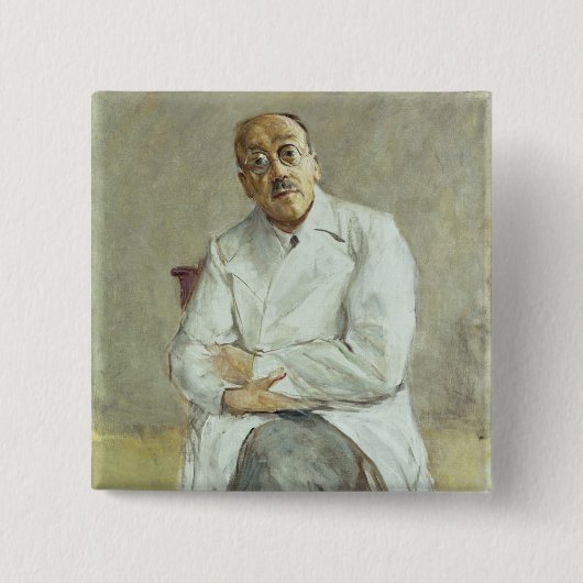 The Surgeon, Ferdinand Sauerbruch, 1932 Vierkante Button 5,1 Cm (Voorkant)