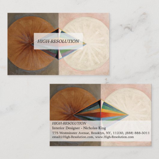 The Swan, Group IX, No.12 van Hilma af Klint Visitekaartje (Voorkant / Achterkant)